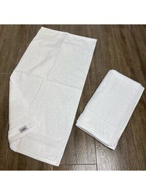 Sobel Westex Brentex White Cotton Bath Towels Plush Fast Dry